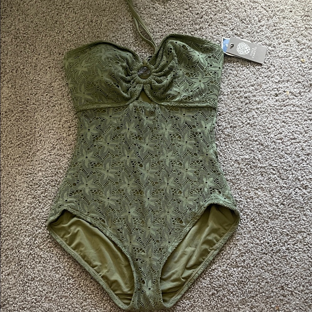 Olive Green Lace One Piece